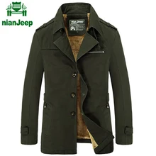 Nian Jeep брендовая одежда зимняя мужская куртка и пальто флисовая подкладка внутри Теплая мужская одежда 118