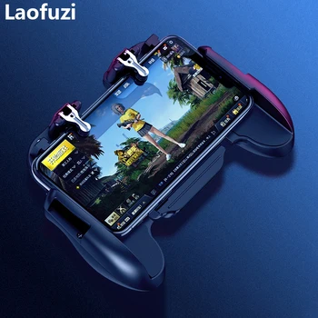 

Cooling Fan Mobile Game Controller for PUBG Portable Metal Trigger Rechargeable Battery Gamepad Handle for iOS Android Phones
