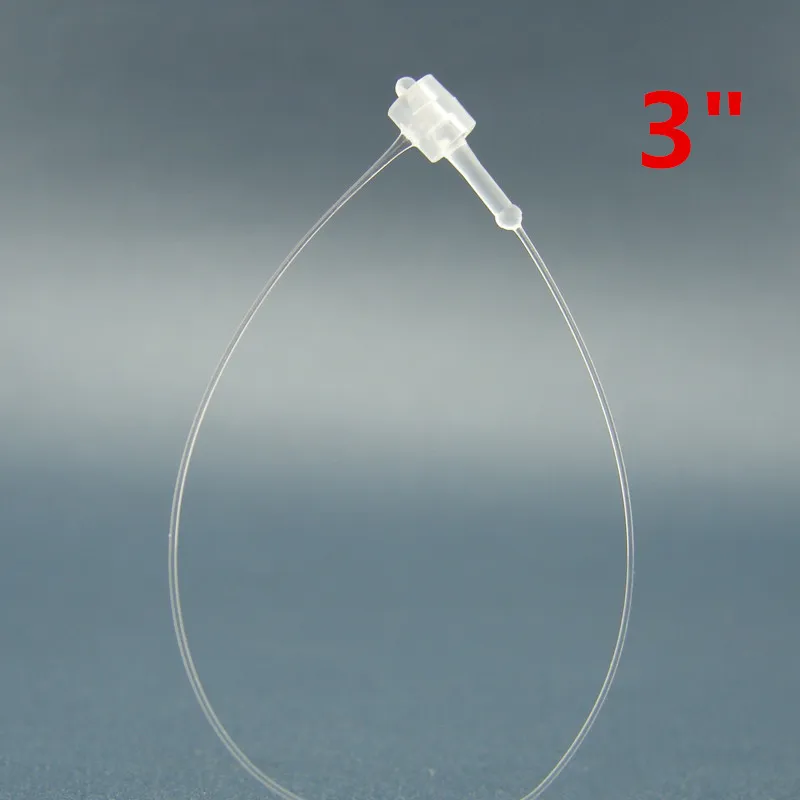 

1000 Pieces 3" 8cm Security Loop snap Lock Plastic Tag Fastener Lock Pin Tag Ties
