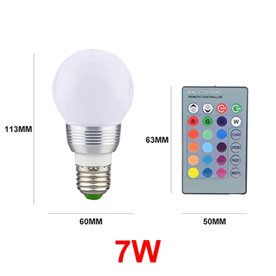 Dimmable bunte Birne E27 RGB LED 5W 10W 15W Licht Lampe IR-Controller