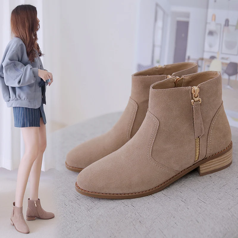 MYCOLEN Comfort Chelsea Boots Women Booties Casual Shoes Women Ankle Boots Zipper Boots Female Autumn Non-Slip Ladies Shoes MYCOLEN Comfort Chelsea Boots Women Booties Casual Shoes Women Ankle Boots Zipper Boots Female Autumn Non-Slip Ladies Shoes
