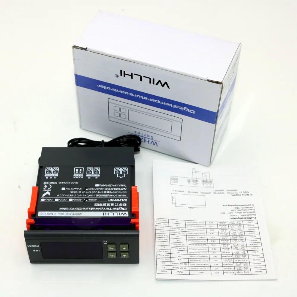 WH7016C 30A цифровой ЖК-электронный регулятор температуры переключатель-50 ~ 110 celcius/-58
