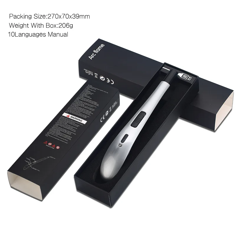 

New Usb Plasma Arc Lighter for BBQ Power Display Colorful Electric Electronic Lighters Great Gadget Gift for Men Smoking Lighter