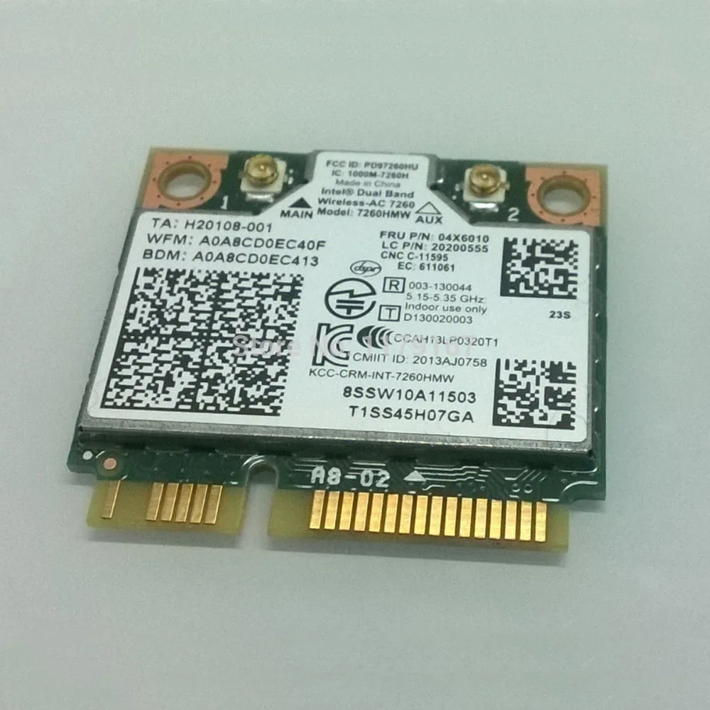 Intel Dual Band Wireless 7260AC 7260HMW 802 11b g n ac BT4 0 Card For Lenovo