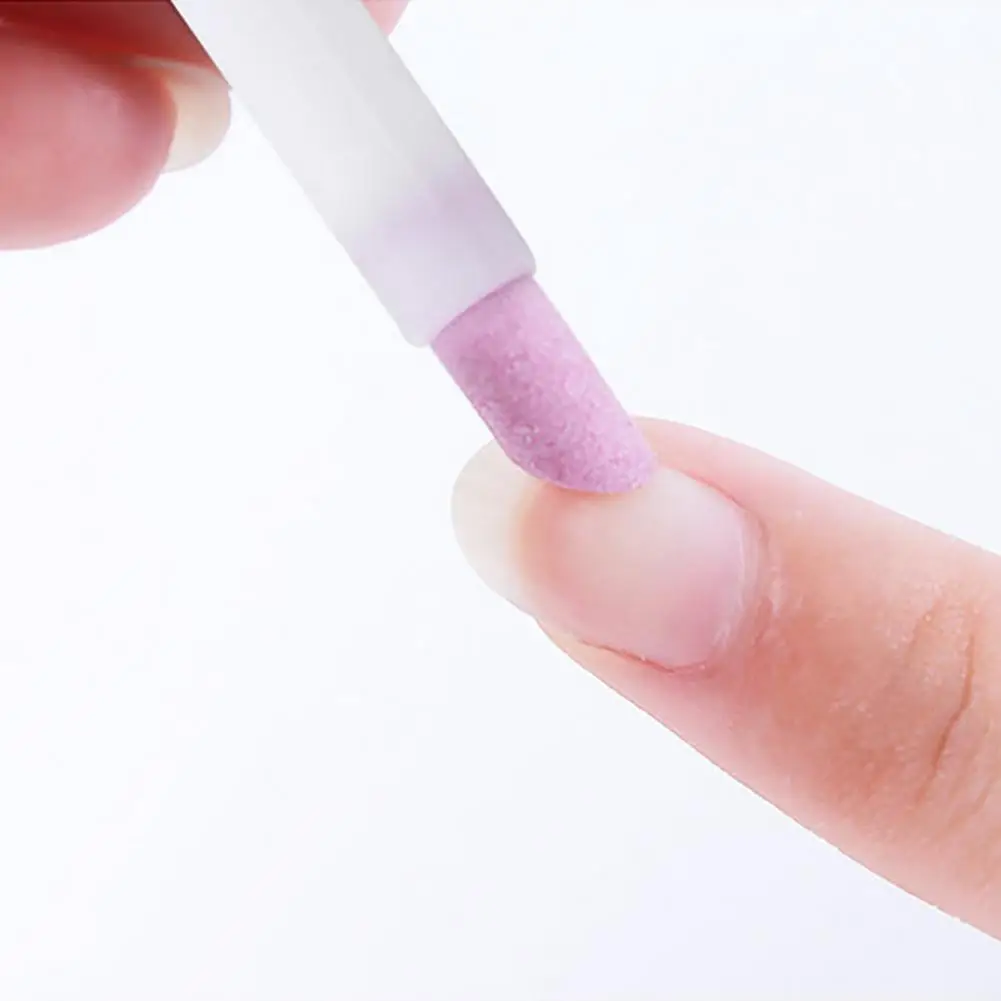 

Nail Art Quartz Scrub Stone Cuticle Remover Pen Pusher Manicure Polish Tool 2019
