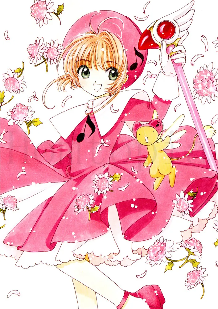 Карты Captor Sakura плакаты мультфильм наклейки на стену с белым покрытием бумага печатает Высокое разрешение четкое изображение гостиная спальня