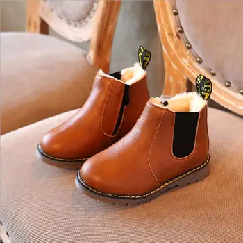 

Autumn Winter Boys Girls Sneakers Kids Sneakers Child Boys Girls Martin Boots Handmade Leather Boots Toddler Kids Shoes
