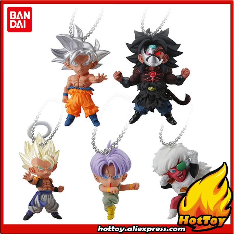 

Original BANDAI UDM BURST 33 Gashapon PVC Toy Figure - Set of 5 PCS Goku Gogeta Trunks Jeice Broly from "Dragon Ball Super