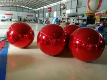 Promotion 0.8M Red Inflatable Mirror Ball / Inflatable Advertising Ball For Christmas Decoration inflatable cute advertising duck