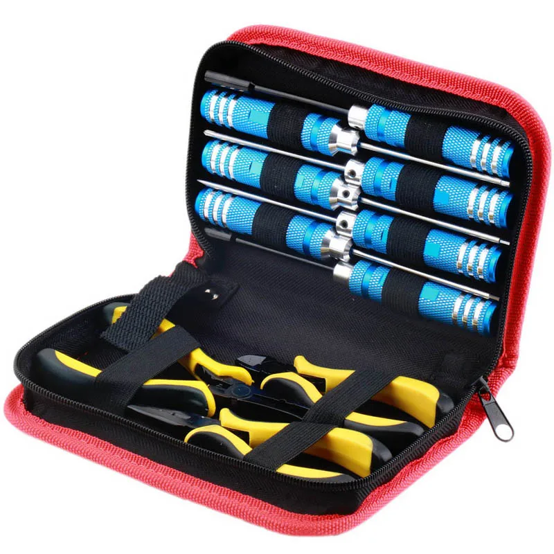 US $27.68 10 In 1 Tool Kit Screwdriver Pliers With Box For Helicopter Plane Rc Model Car