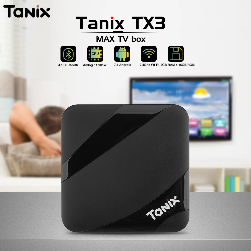 Tanix TX3 Max Smart TV Box Android 7.1 Box TV Amlogic S905W 2GB RAM ...