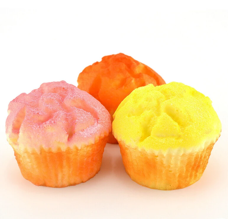 

1 pcs Kawaii Mini Sprinkles Cupcakes Squishy Cake Soft Bread Charms Artificial Cupcake Pretend Toys 8 cmx6 cm
