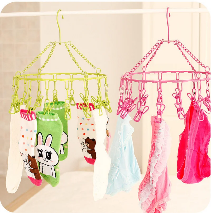 High Quality stainless steel hanging dryer 16 clip laundry clothes ...