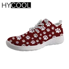 HYCOOL; женская пляжная обувь для плавания; обувь на плоской подошве с милым принтом собачьей лапы; женские кроссовки; дышащая Спортивная обувь для девочек
