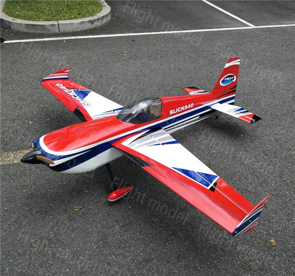 Модель полета Slick 540 78 &quot50CC 7ch Balsa дерево фиксированное крыло газа ARF RC самолет 3D