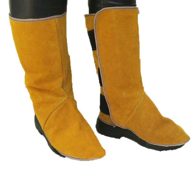 Zapatos largos de para soldadura en el trabajo, botas de cuero, protección contra incendios, polainas, soldador, cubierta de pie, aislamiento dfs022|Calzado de - AliExpress