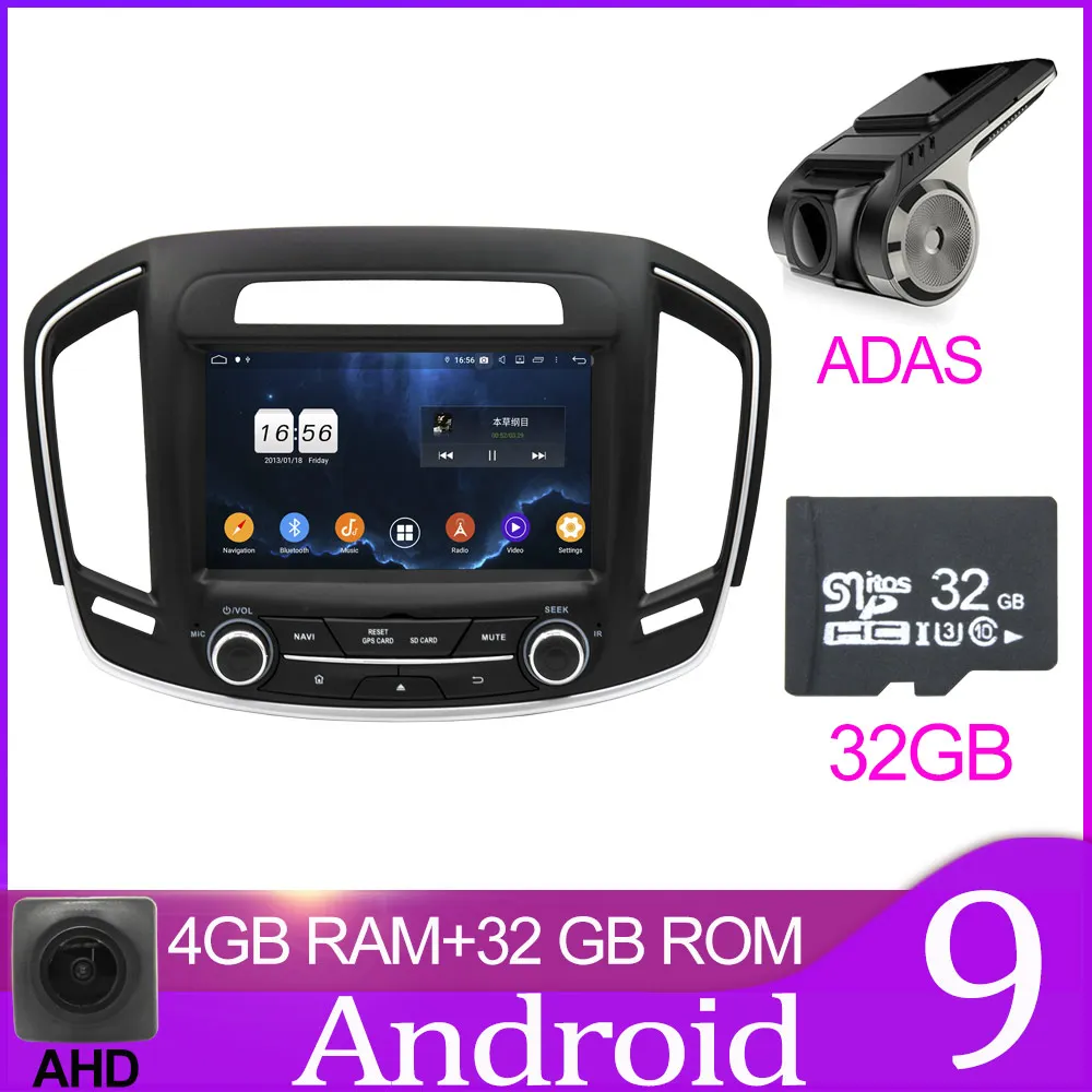 Owtosin Восьмиядерный Android 9,0 Автомобильный DVD Радио для Buick Regal Vauxhall Insignia/Opel Insignia Автомобильный gps навигатор - Цвет: 32GB With ADAS