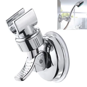 

Shower Holder Suction Cup Shower Head Handset Holder Chrome Bathroom Wall Mount Adjustable Suction Bracket For Bathroom Products