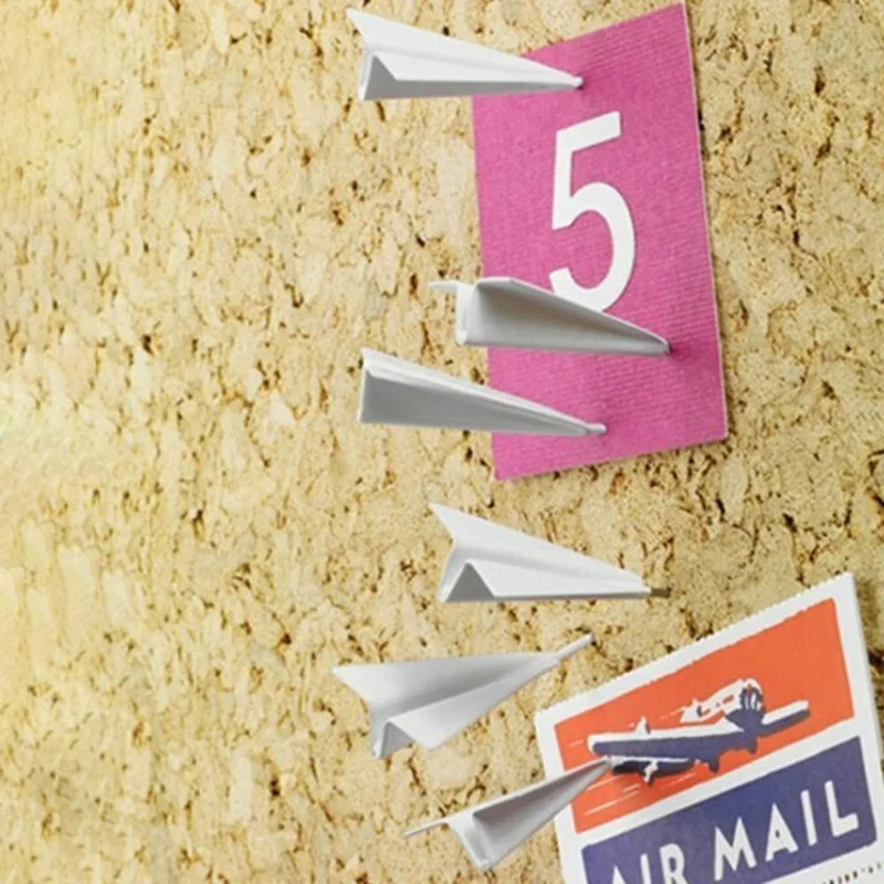 

6PCS Wall Nail Cork Thumbtack Pin Thumb Nail chinchetas corcho nails three-dimensional cartoon thumb nail paper Plane