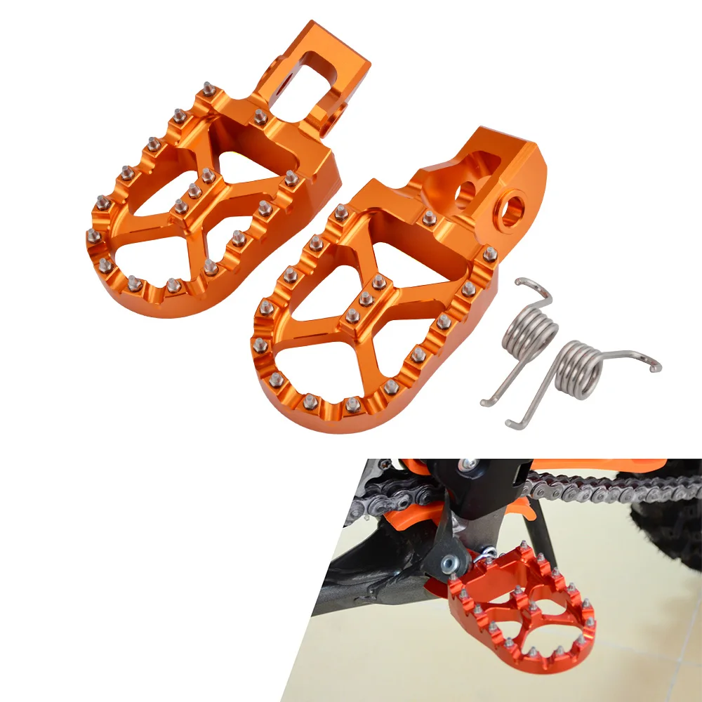 NICECNC 57mm Foot Pegs Pedals Footrests FootPegs For KTM 125 150 200 250 300 350 400 450 500 520 525 530 EXC EXC-F 2017-2019