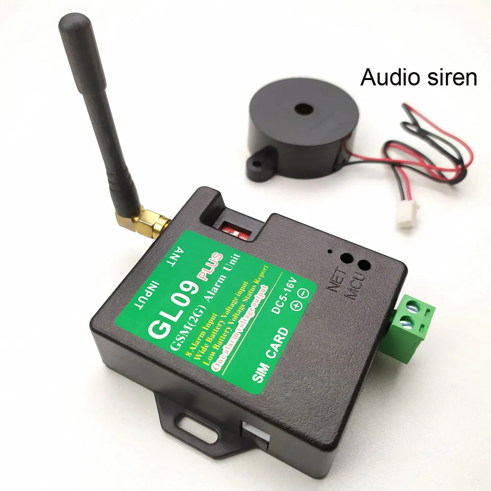 

FUGENG GL09PLUS Wireless GSM SMS Alarm Controller 8 input Burglar Intruder Wireless GSM Alarm System Home Security with siren
