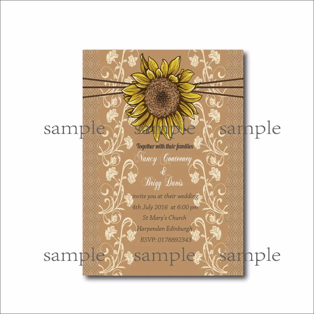 sunflower bridal shower invitations