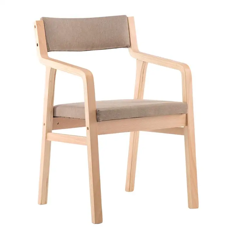 Твердой древесины ретро современный минималистский обеденный стул кресло задней части изогнутые деревянные Досуг стул, стол журнальный стол и стул ресторан отеля - Цвет: Style 9