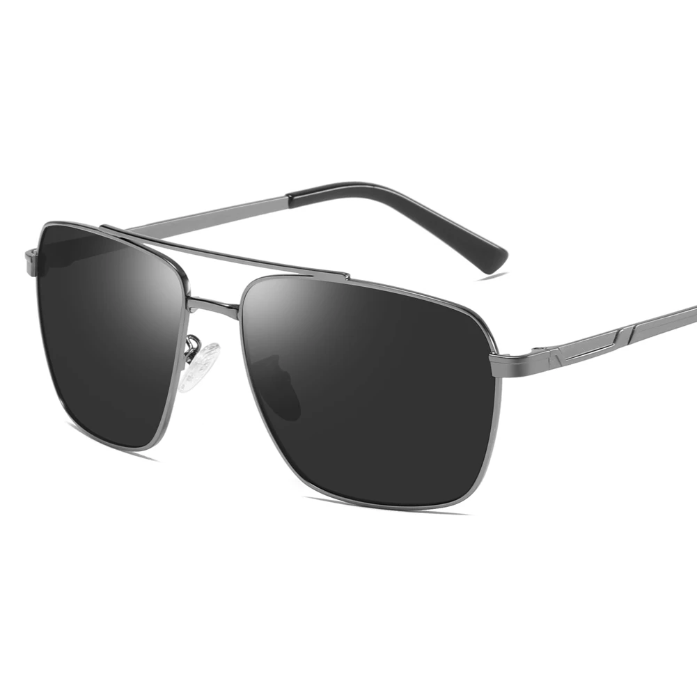 

2019 Brand New Man Sunglasses Rectangle Metal Frame UV400 Polarized Sunglasses Square Green Pilot Sun Glasses for Men Driving