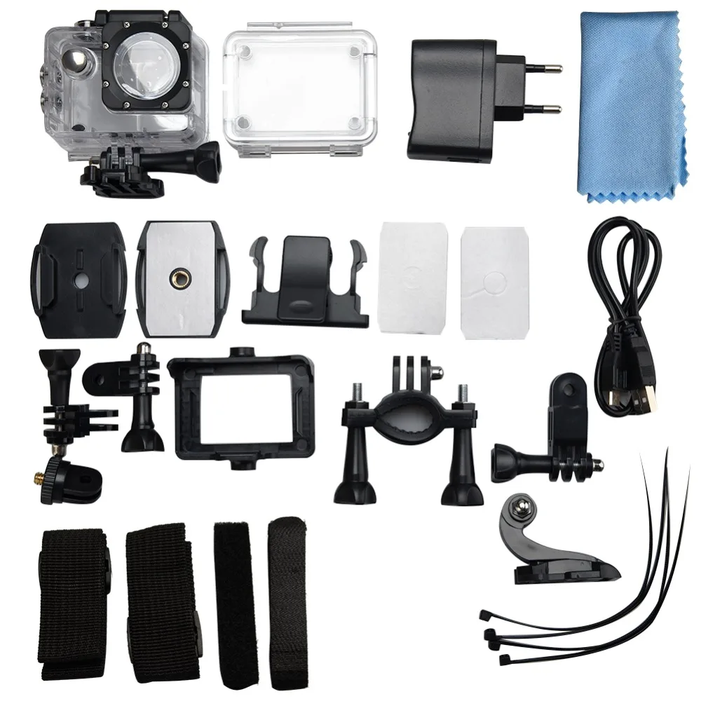 H9R Ultra HD 4 K Спортивная Экшн-камера 12MP WiFi 2,0 ЖК-экран 30 м водонепроницаемая Спортивная камера 170D широкий угол с пультом дистанционного