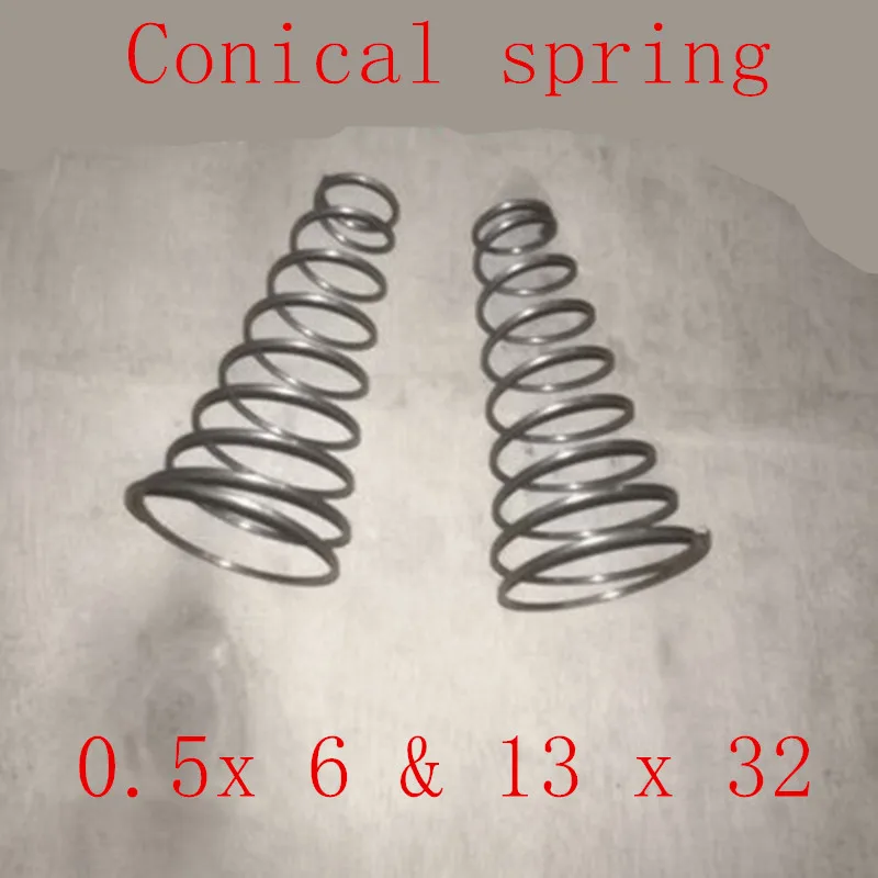 

20pcs 0.5*32mm conical coil spring,conical sprial compression spring, double conical spring 0.5*6&13*32