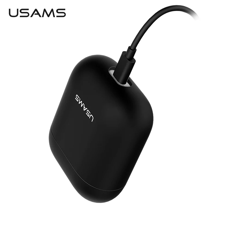 

USAMS Mini Earphone Case for Apple AirPods Split Design Liquid Silicone Cover Waterproof Protective Earphone Case for AirPods