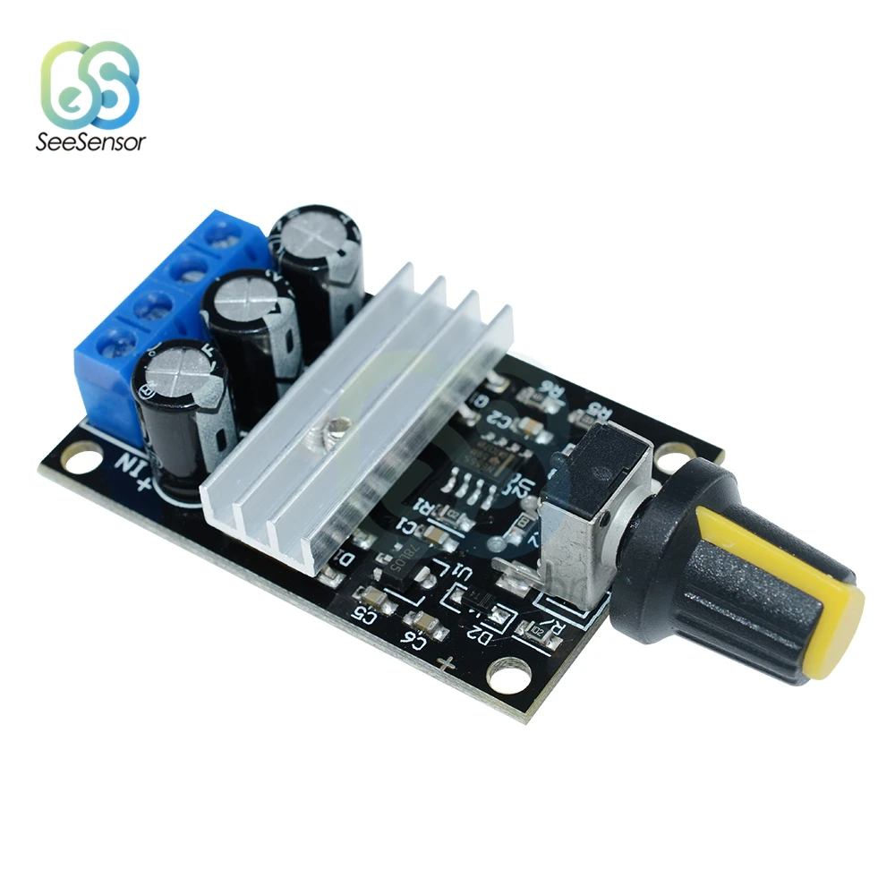 

DC 6V 12V 24V 28V PWM Motor Speed Controller Regulator 6-28V 3A 80W Adjustable Variable Speed Control With Potentiometer Switch