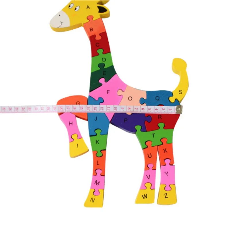 Развивающие новые детские игрушки Английский алфавит пятнистый олень собранные строительные блоки деревянная игрушка 3D