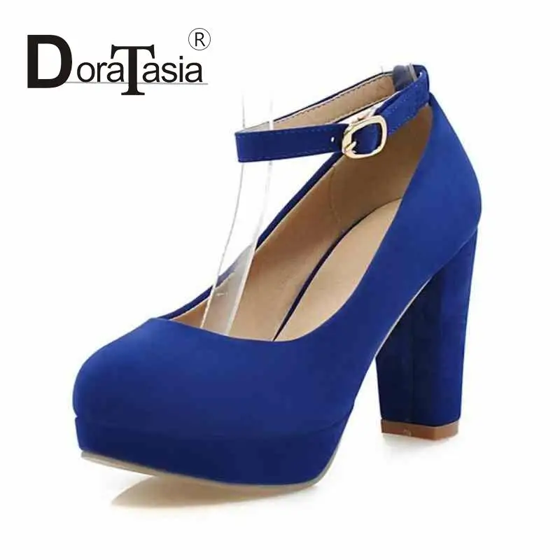 

Fashion Ankle Strap Pointed toe Platform Pumps 2015 Brand Thick High Heel Shoes Casual Party Spring Autumn Shoes Women Pumps