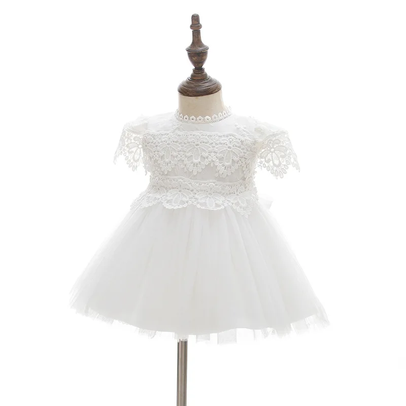 Новое поступление Детские Платье для маленьких девочек кружевное крестильное платье для малышей для девочек для вечеринки, дня рождения платье для девочек es детские для крещения B92