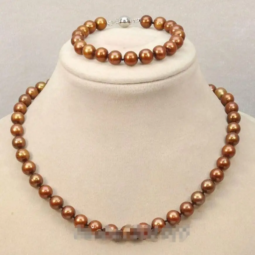 

Free shipping hot sale Women Bridal Wedding Jewelry >>AAA+ 7-7.5mm FreshWater Cultured Pearl Necklace bracelets