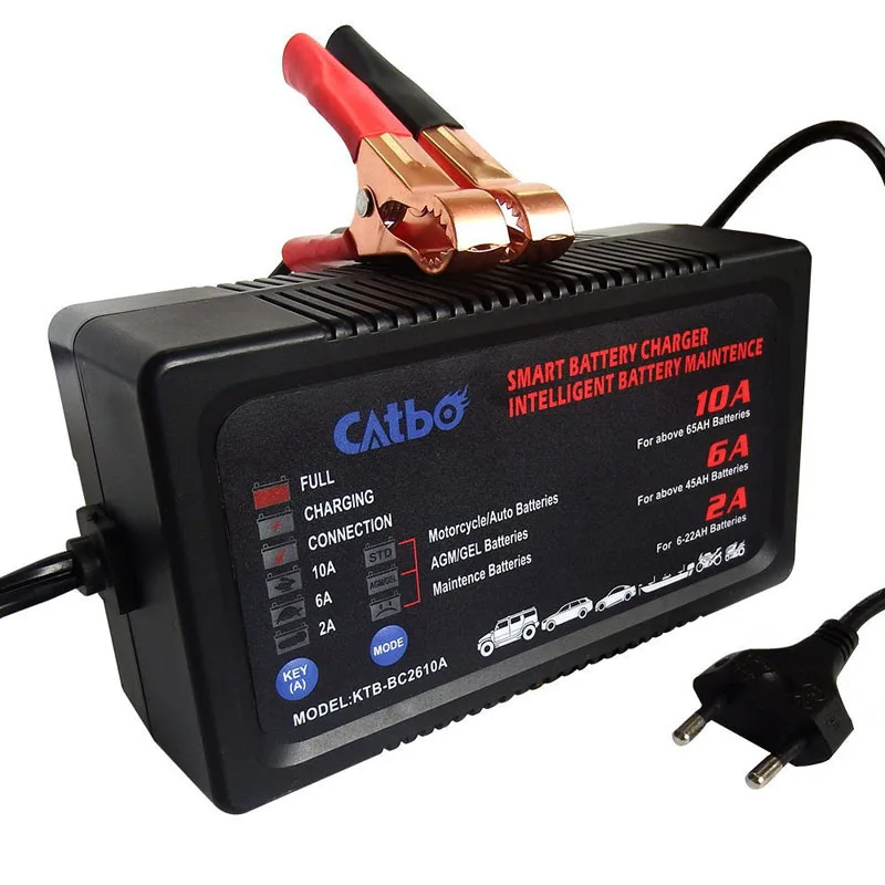 

6V 12V Full Automatic Smart Battery Charger Maintainer for Car, Motorcycle, RV, ATV, Boat
