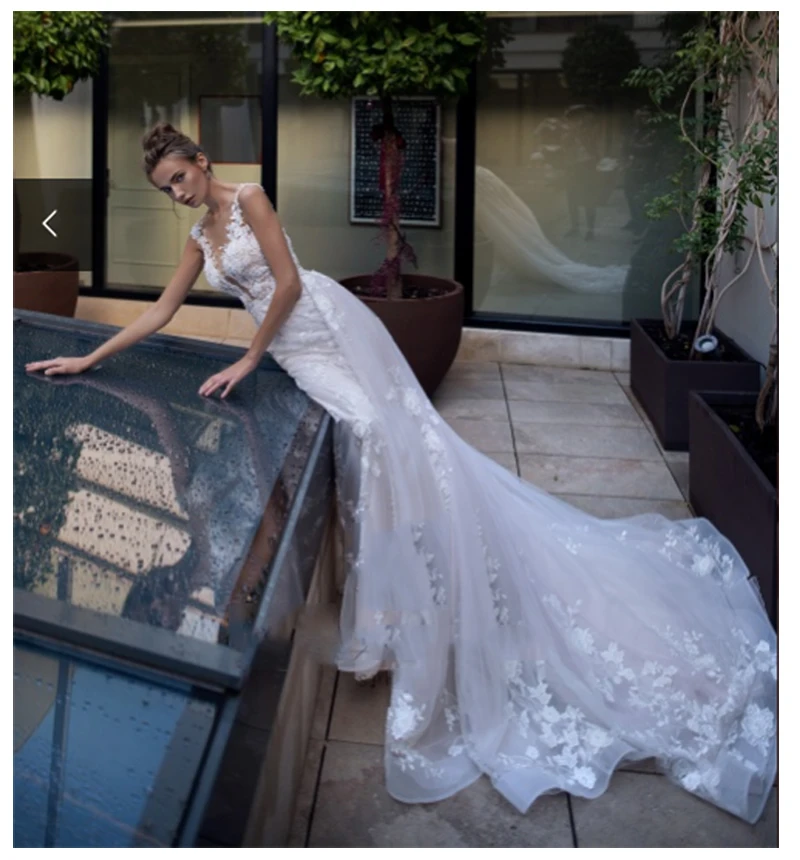 Лори принцесса свадебное платье Кружева Аппликация с цветами А-силуэт Тюль Съемный Поезд свадебное платье в богемном стиле невесты платье