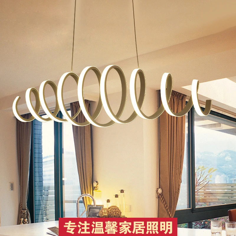 

Black/White Color Modern pendant lights for living room dining room 4/3/2/1 Circle Rings acrylic aluminum body LED ceiling Lamp