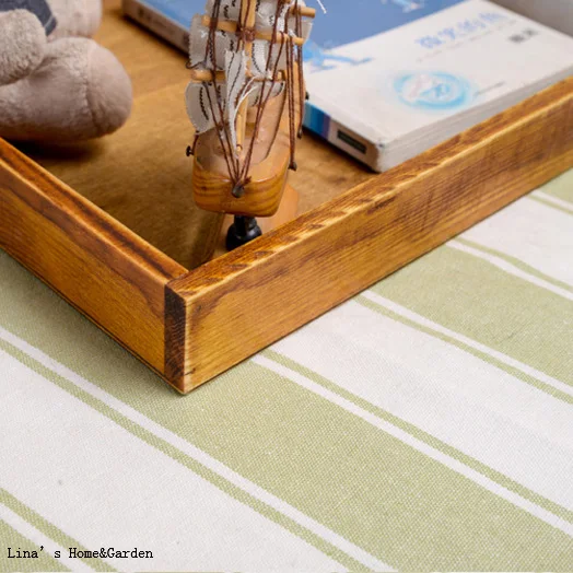 simple design vintage style rectangle wooden serving tray (4)