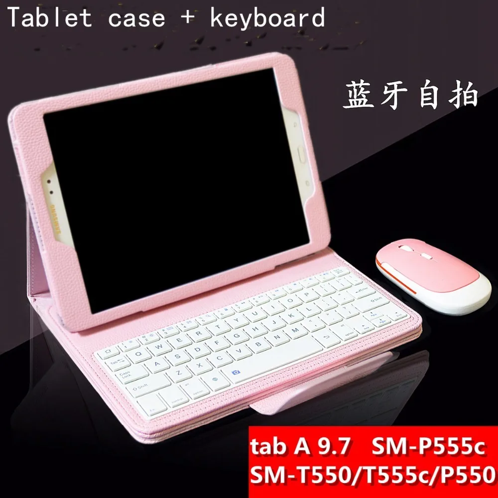 

Removable Wireless Bluetooth Keyboard Stand PU Leather Cover Case For Samsung Galaxy Tab A 9.7 T550 T555 T551 Tablet