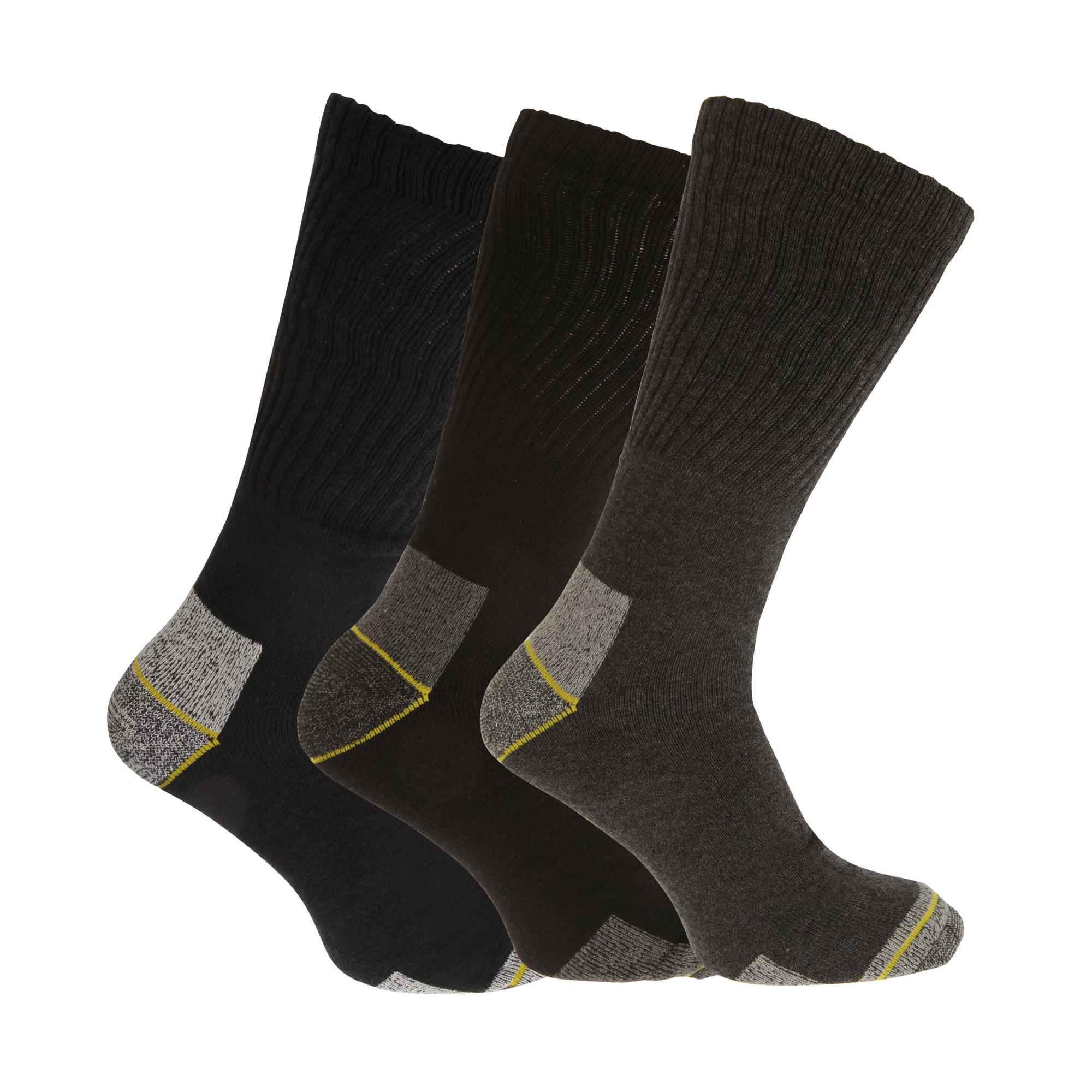 Mens Big Foot Reinforced Work Socks (3 Pairs)in Men's Socks from