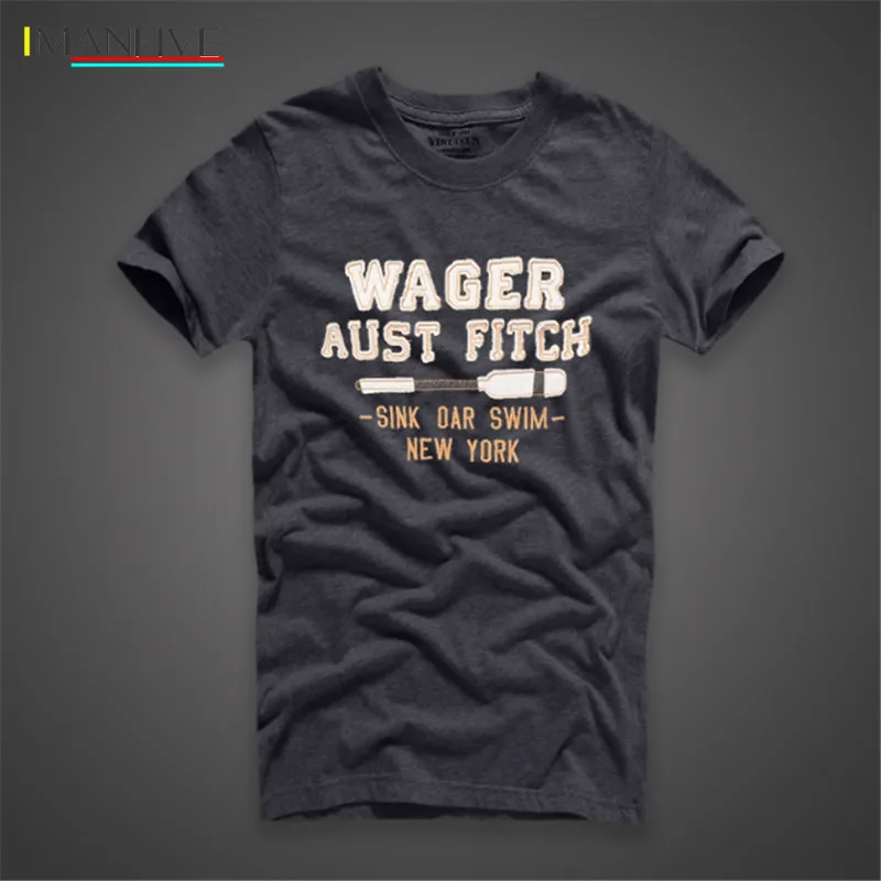 

Anjoyfitch&kevin Af 2019 Summer T Shirt Men 100% Cotton Embroidery Pattern Short Sleeve funny t shirts t-shirt Short