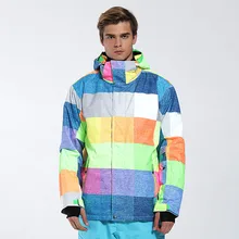 GSOU Снежная Мужская лыжная куртка для сноуборда ветрозащитная Водонепроницаемая супер теплая одежда лыжная уличная спортивная одежда мужская куртка новинка