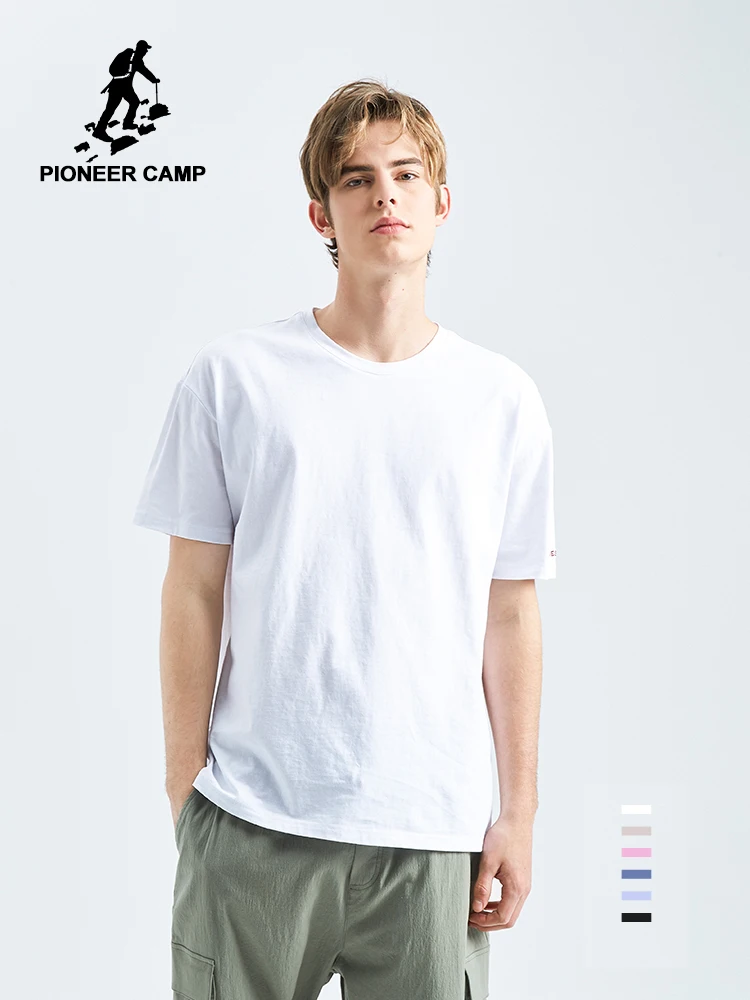 Мужская футболка с коротким рукавом Pioneer Camp Повседневная вышивкой в стиле хип хоп