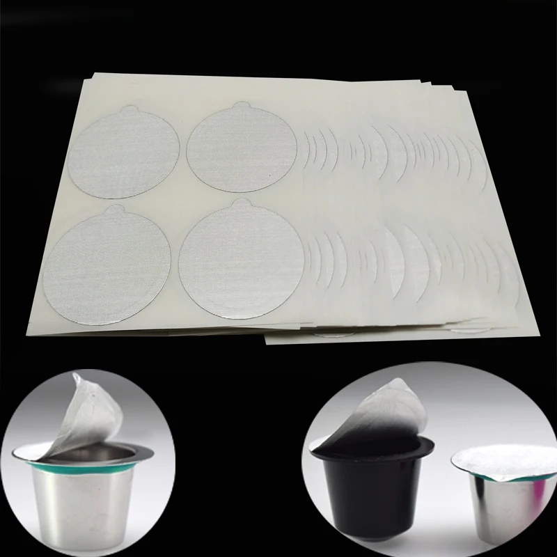 

100PCS Nespresso Refilling Capsule Self Adhesive Reusable Nespresso Aluminum Foil Brewer Lid Capsula Seals Sticker Coffee Maker