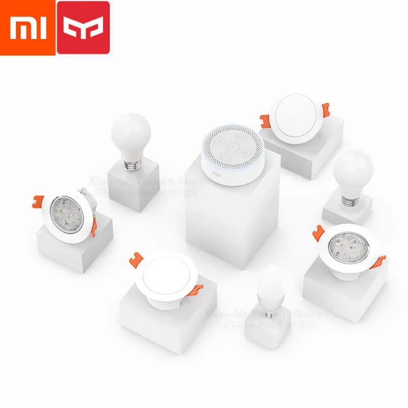 

New Xiaomi Mijia Yeelight Smart Light Set Smart E14 Ball Bulb Candle Bulb Downlight Spotlight Work With Mi Home App Yeelight App