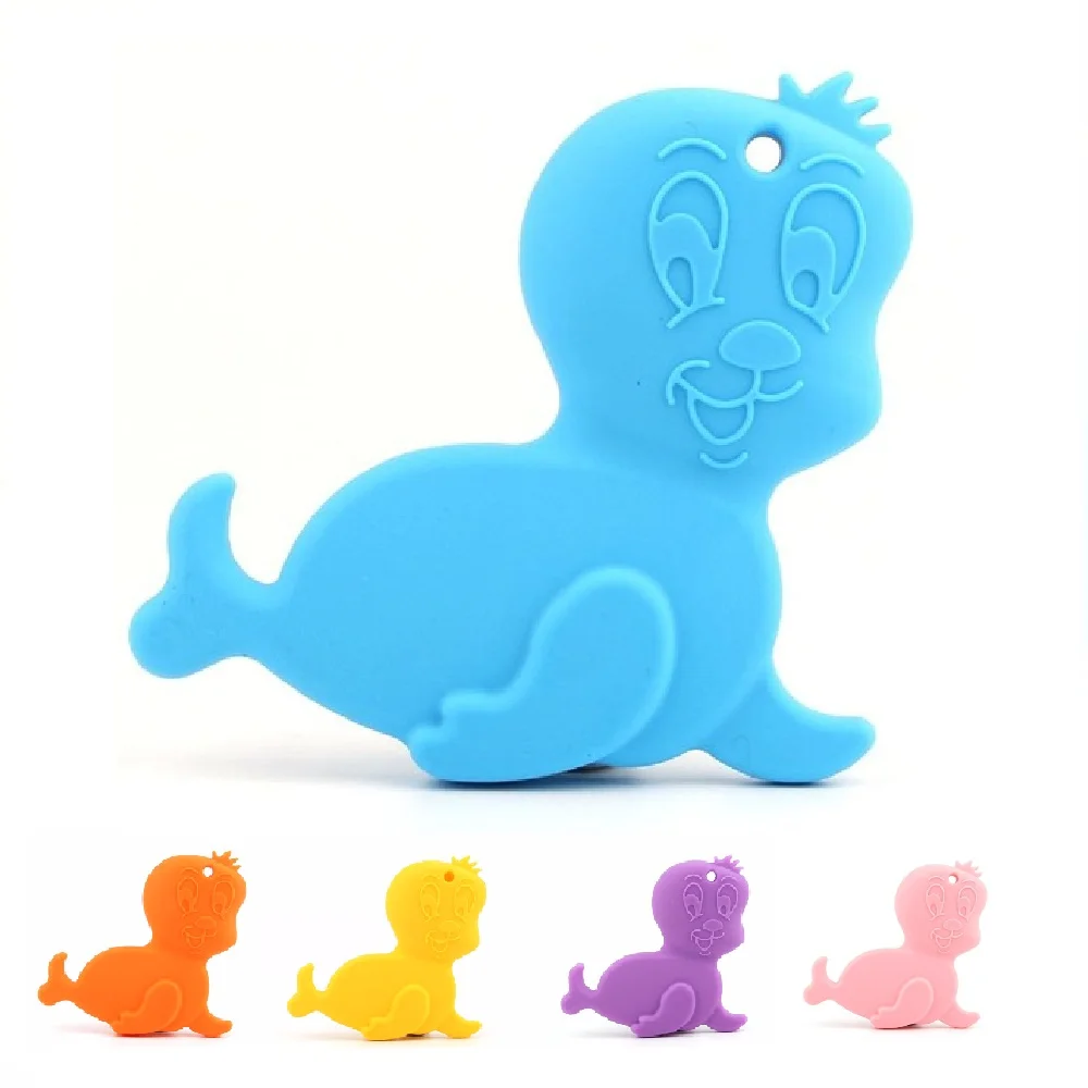 

TYRY.HU seal Silicone Teether baby Teething beads DIY Toy chew Necklace Nursing Tool Pendant Food Grade Silicone BPA Free
