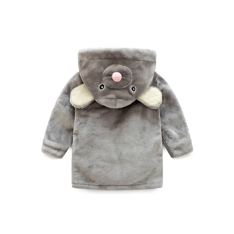 Костюм с 3D кроликом коала и пандой для маленьких мальчиков и девочек однотонный розовый и серый комбинезон банный халат с рисунком банное полотенце хлопковый комбинезон, одежда