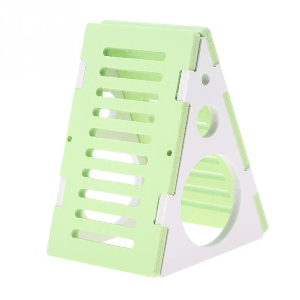 

Hamster House Pet Toy Eco-friendly Living Mini Easy Clean Beds Rat Wooden Cage Cute Waterproof Triangle Nest Small Animal